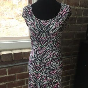 Zebra print bodycon dress